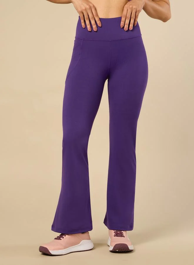 Cult Women Purple Performance Flare Pants